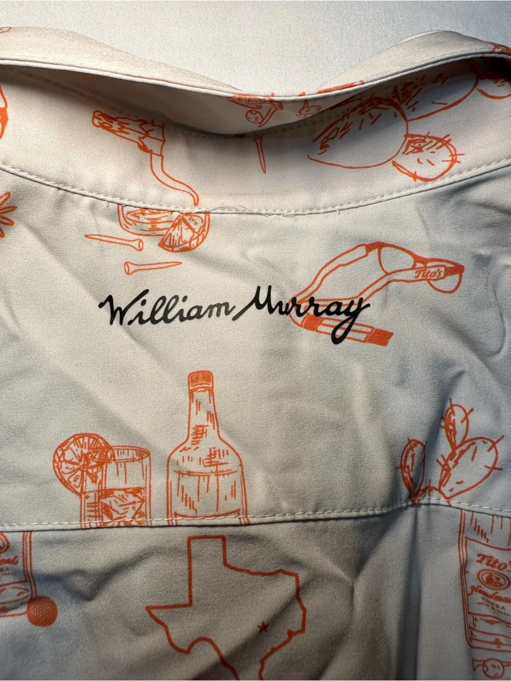NWT William Murray Golf x Tito's Vodka Men's Medium Button Down Shirt